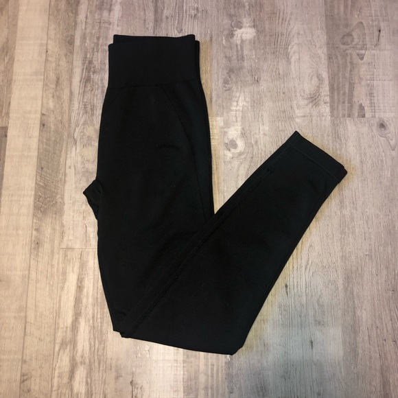 Gymshark Pants - Gymshark - Flex High Waisted: Black/Charcoal